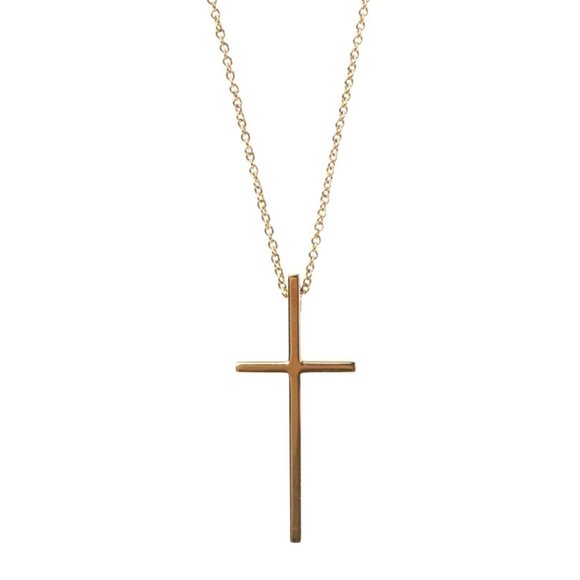 Tiffany Jewelry - Tiffany & Co. 750 K18 Cross Necklace Yellow Gold for Women